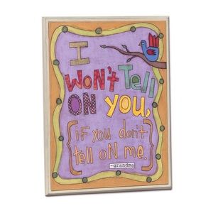 DEMDACO This Thing Called Family Collection I Won't Tell' Grandma's Rules Wall A